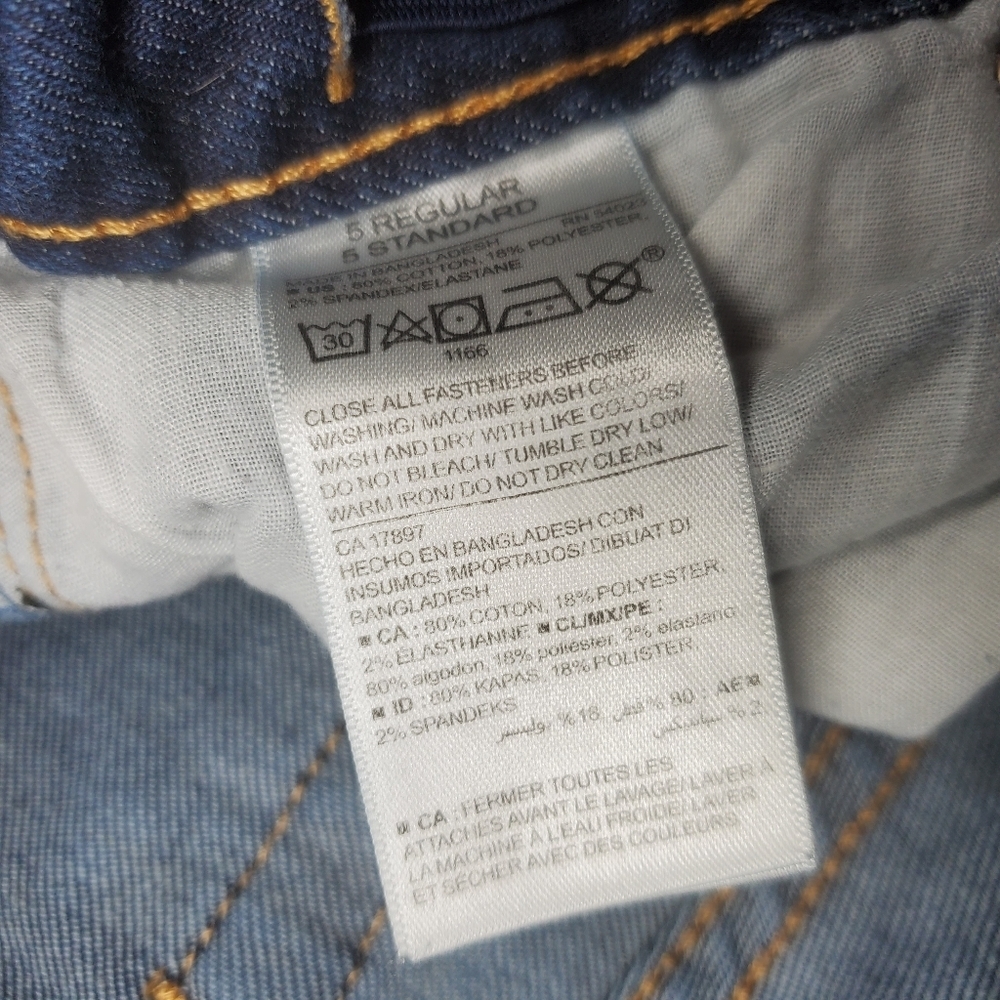 Old Navy Straight Leg Dark Wash Blue Denim Jeans Boys Size 5 Regular NWOT EUC - Picture 4 of 11